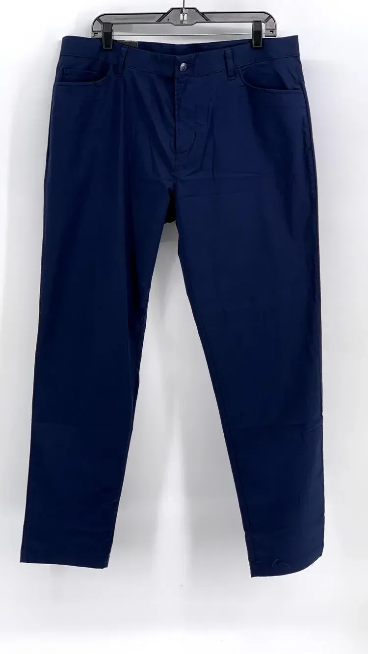 ADIDAS Men's Navy Solid Regular-Fit Tapered Leg Golf Pants SZ 36X32